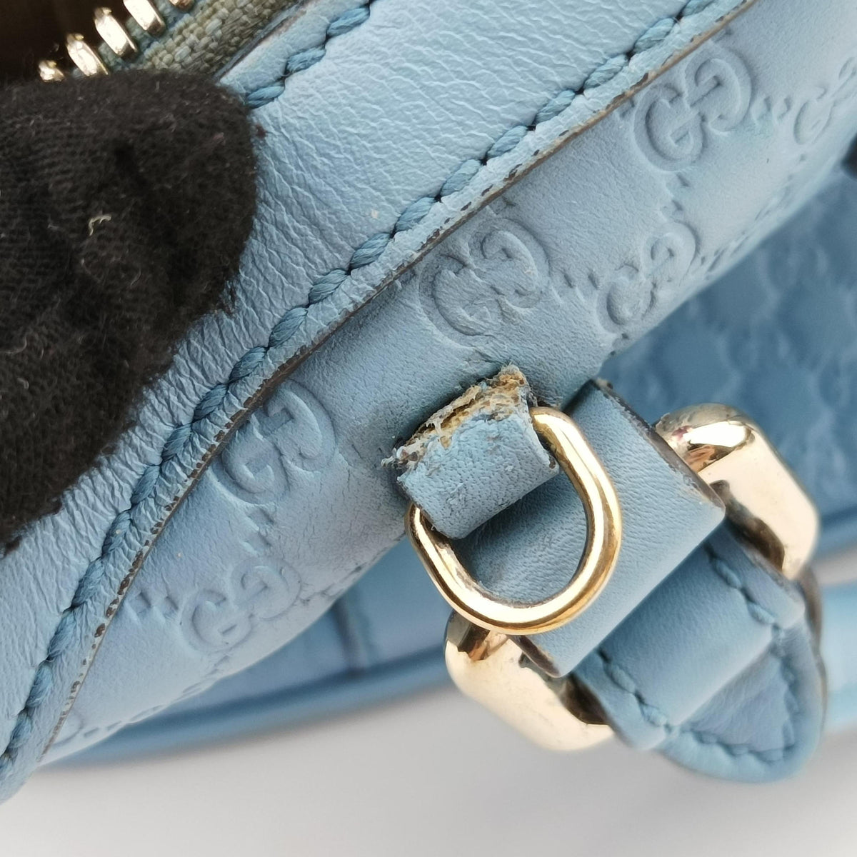 Microguccissima Blue Leather 449654 G021871998マイクログッチシマ ブルー レザー 449654 G021871998