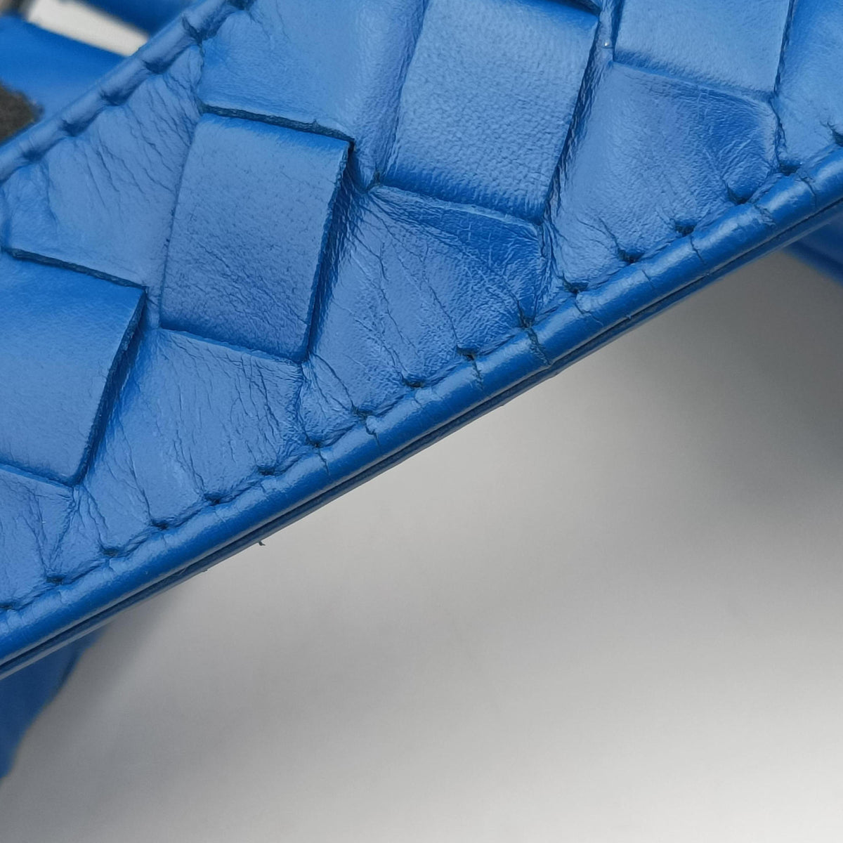 Roma Intrecciato Blue lambskin B04638597Rローマ イントレチャート ブルー ラムスキン B04638597R