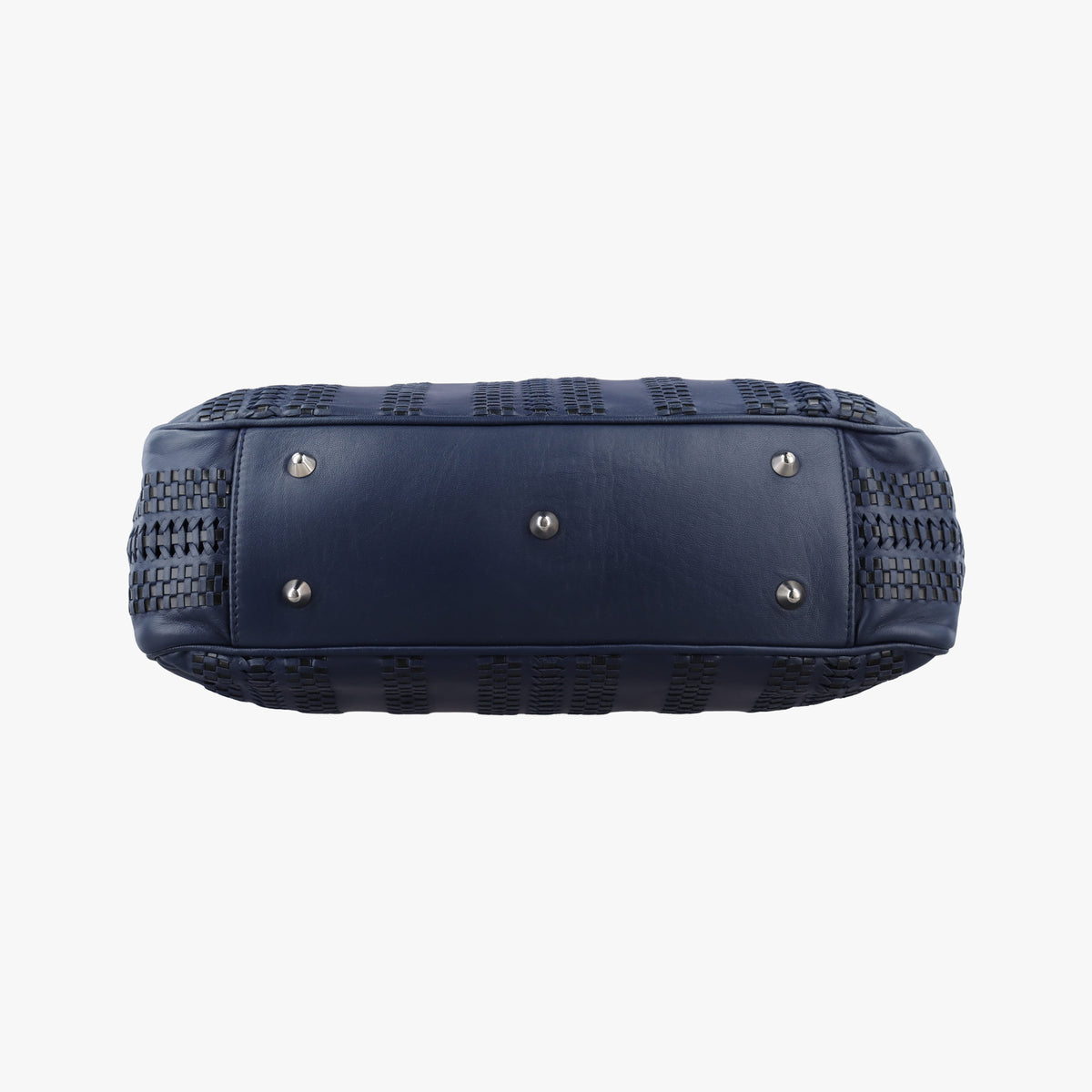 Soft Lady Dior Intrecciato Tote Blue lambskin 17-BO-1018ソフト レディディオール イントレチャート トート ブルー ラムスキン 17-BO-1018