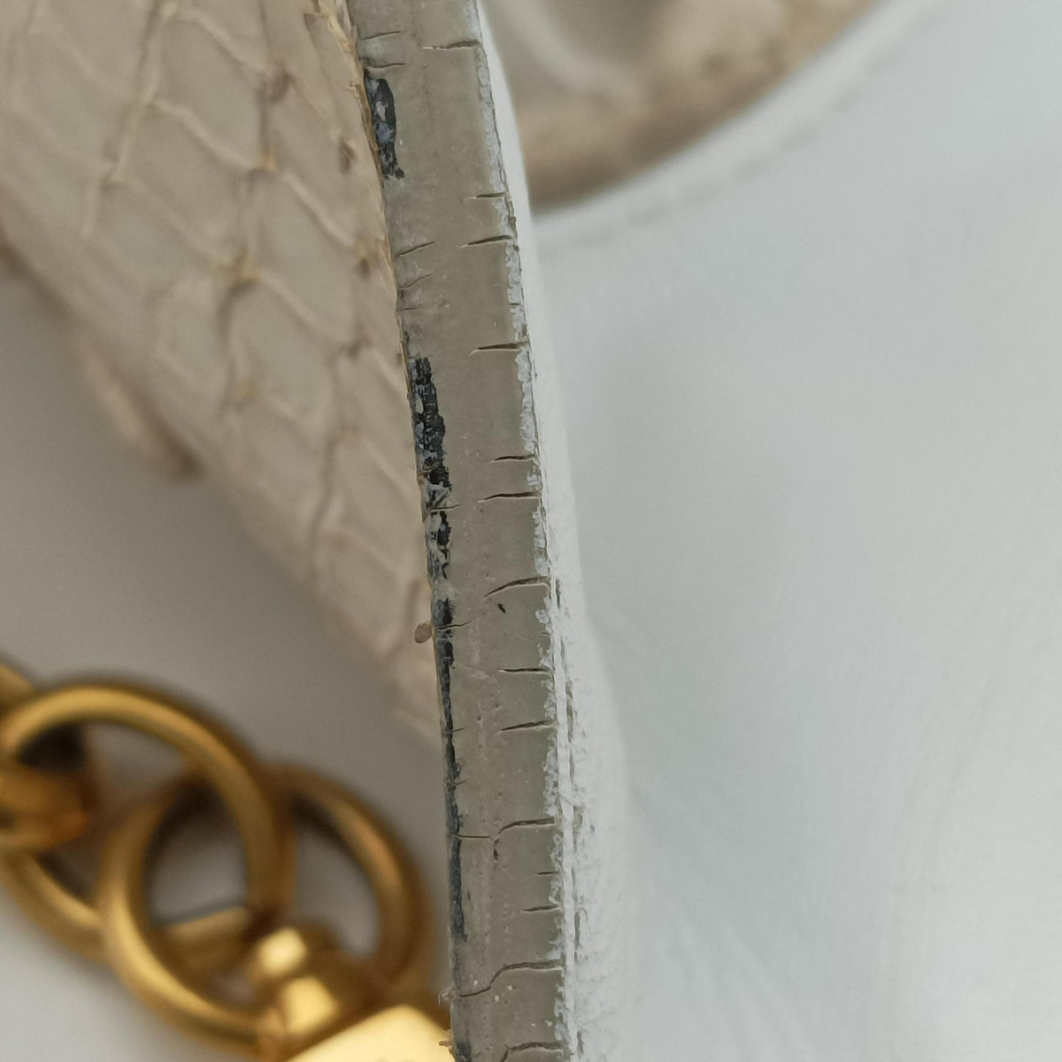 Vintage Dolce & Gabbana Sicily White Snakeskin x PVC  shoulderbag | stylenewstar