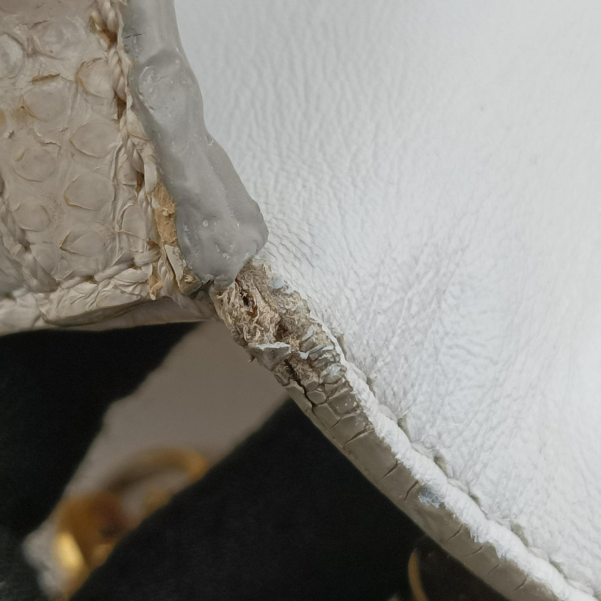 Vintage Dolce & Gabbana Sicily White Snakeskin x PVC  shoulderbag | stylenewstar