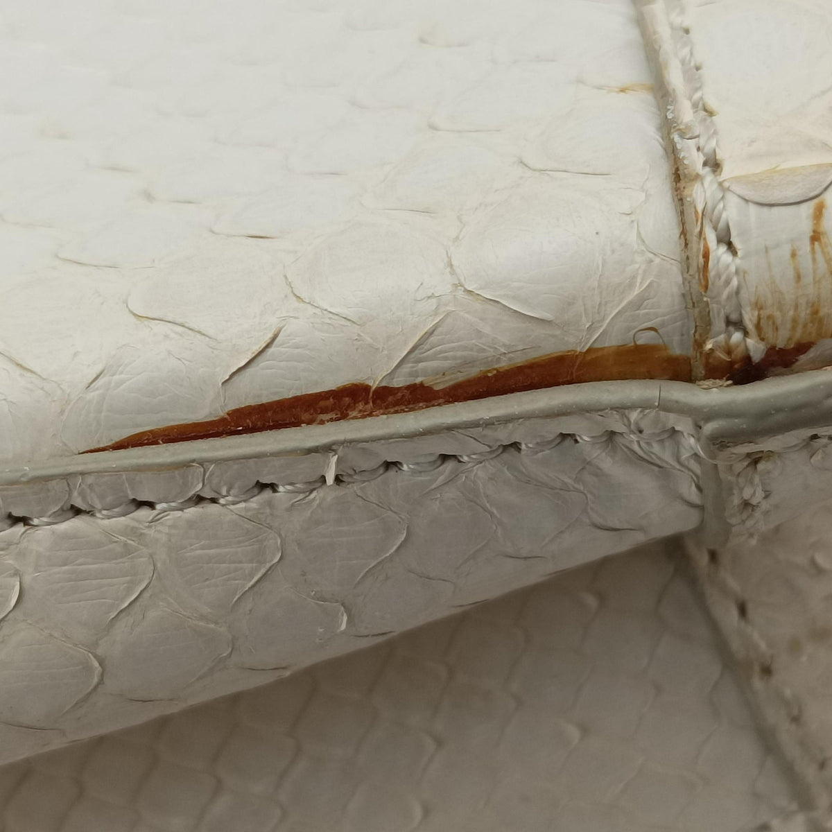 Vintage Dolce & Gabbana Sicily White Snakeskin x PVC  shoulderbag | stylenewstar