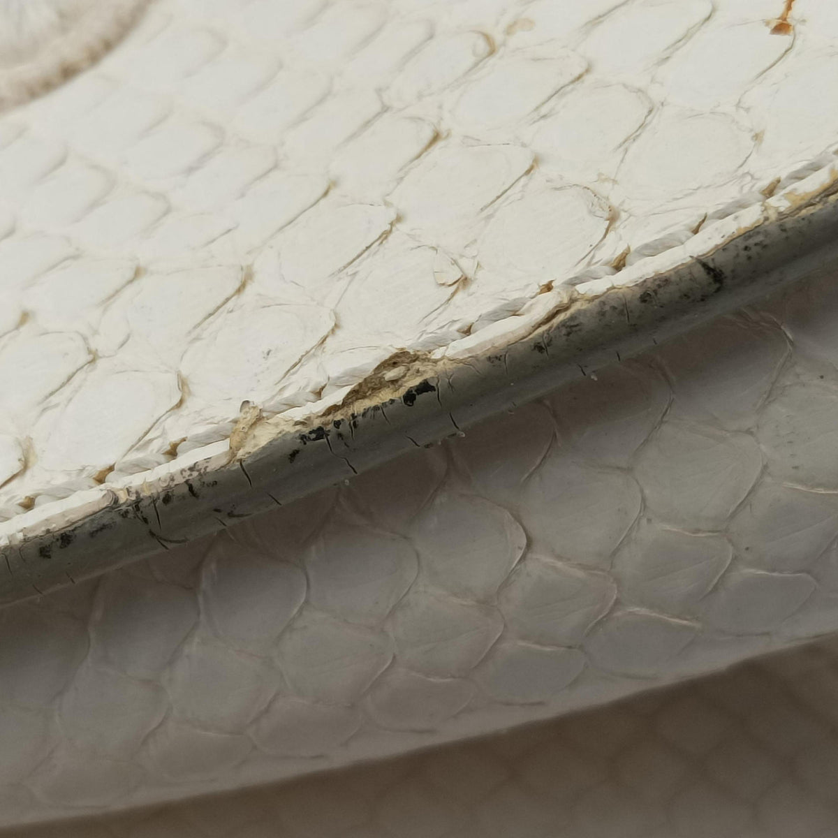 Vintage Dolce & Gabbana Sicily White Snakeskin x PVC  shoulderbag | stylenewstar