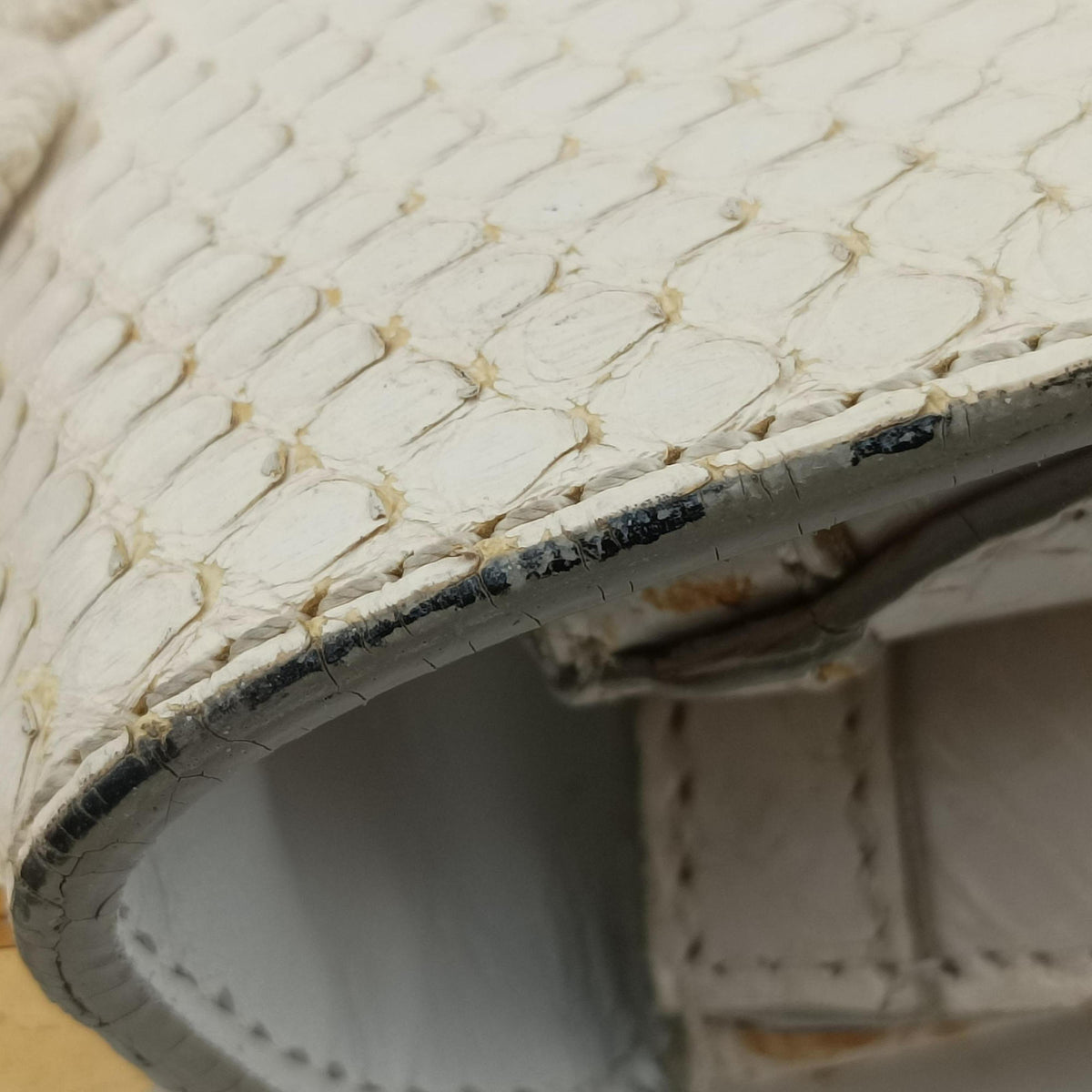 Vintage Dolce & Gabbana Sicily White Snakeskin x PVC  shoulderbag | stylenewstar