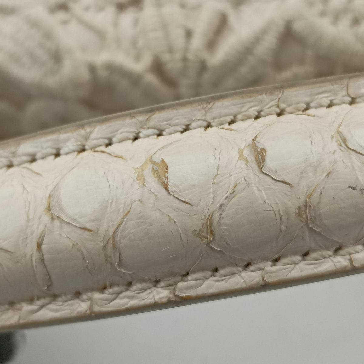 Vintage Dolce & Gabbana Sicily White Snakeskin x PVC  shoulderbag | stylenewstar