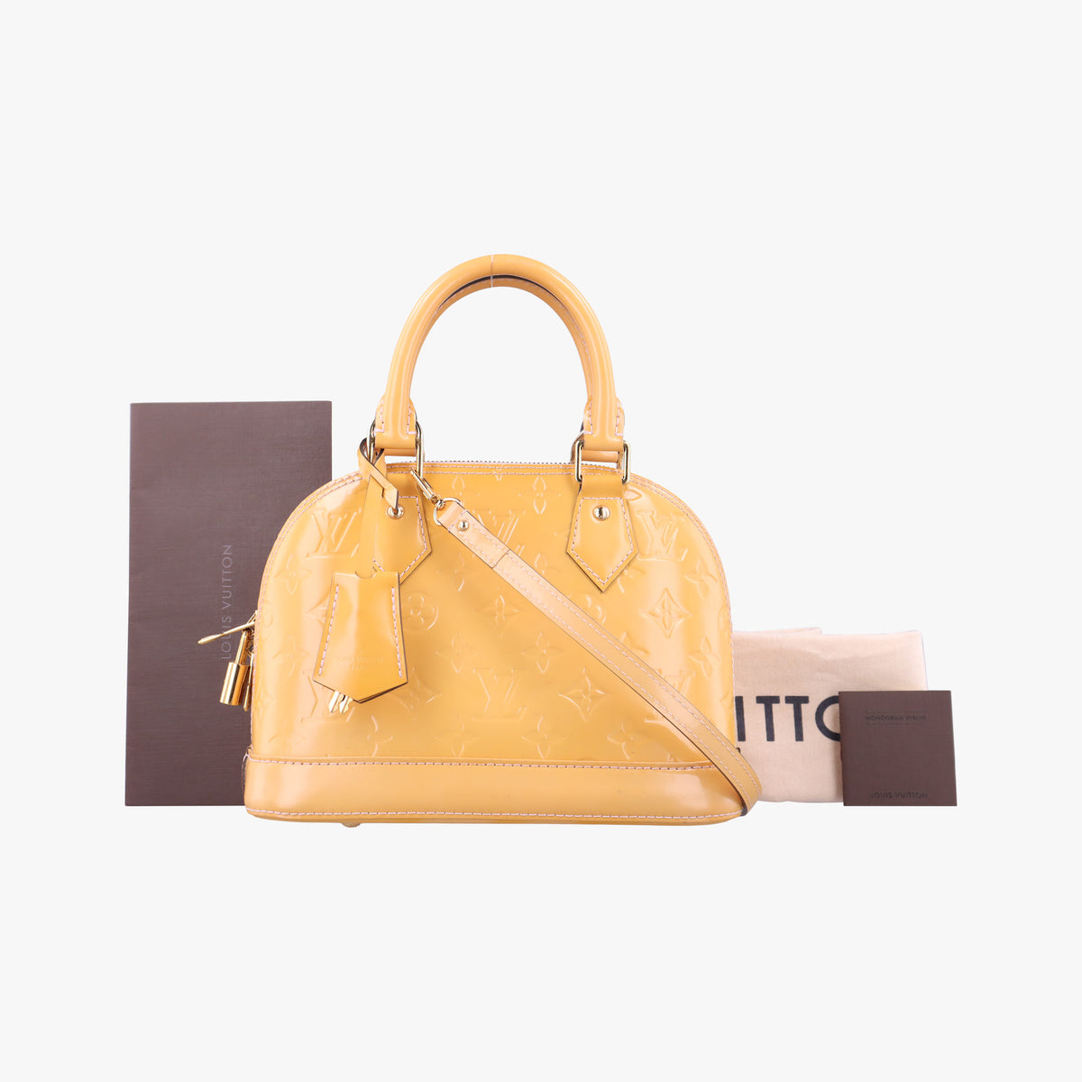 Pre-owned Louis Vuitton Alma BB ROSE FLORENTIN Vernis M90104 shoulderbag | stylenewstar