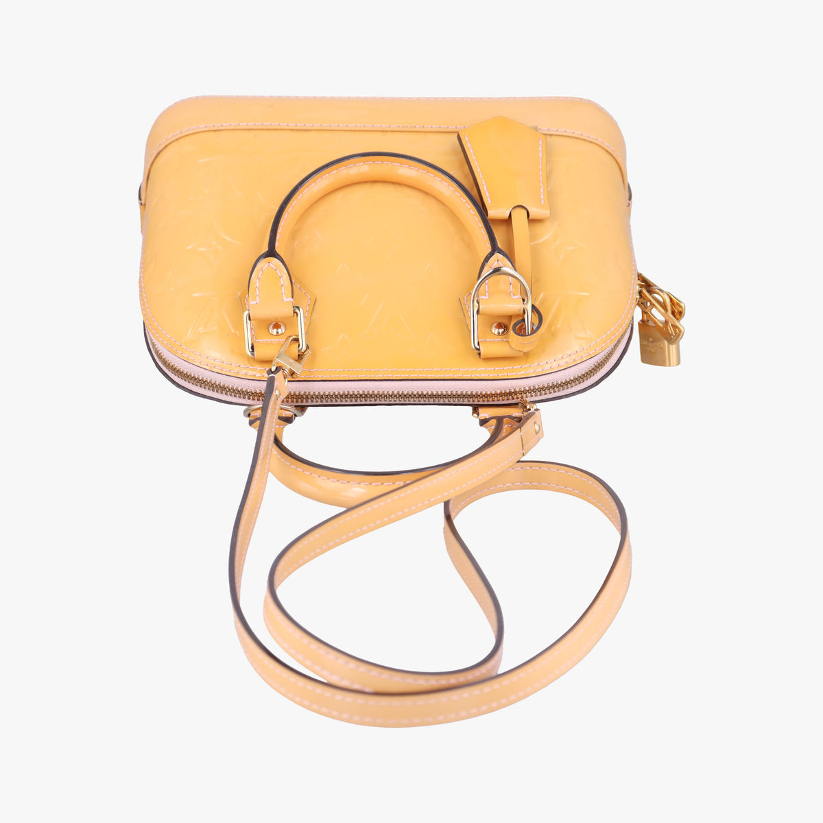 Pre-owned Louis Vuitton Alma BB ROSE FLORENTIN Vernis M90104 shoulderbag | stylenewstar