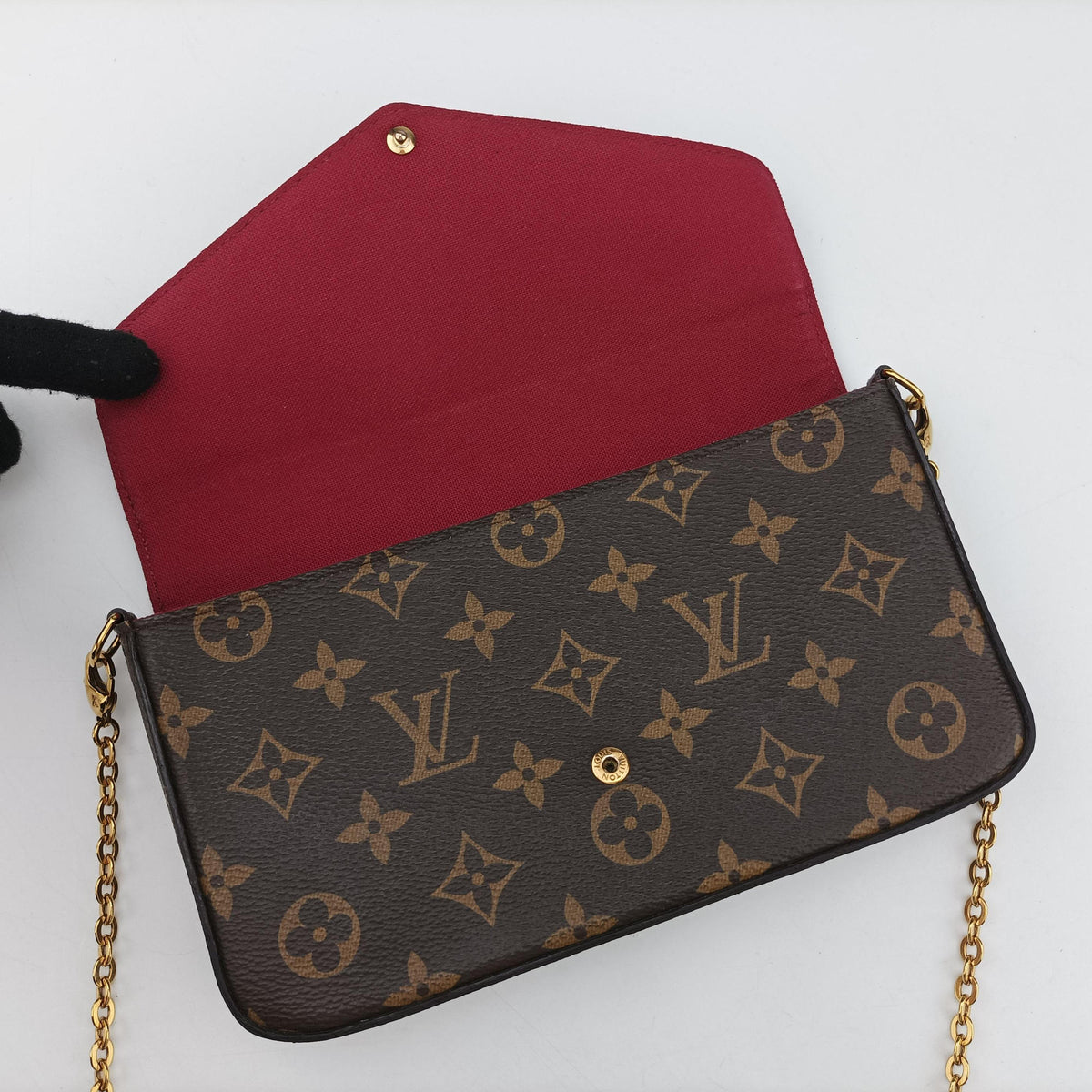 Secondhand Louis Vuitton Pochette Felicie Brown Monogram Canvas M61276 shoulderbag | stylenewstar
