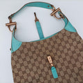 New Jackie khaki×blue canvas×leather 120888 ニュージャッキー カーキ×ブルー キャンバス×レザー 120888