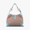 New Jackie khaki×blue canvas×leather 120888 ニュージャッキー カーキ×ブルー キャンバス×レザー 120888