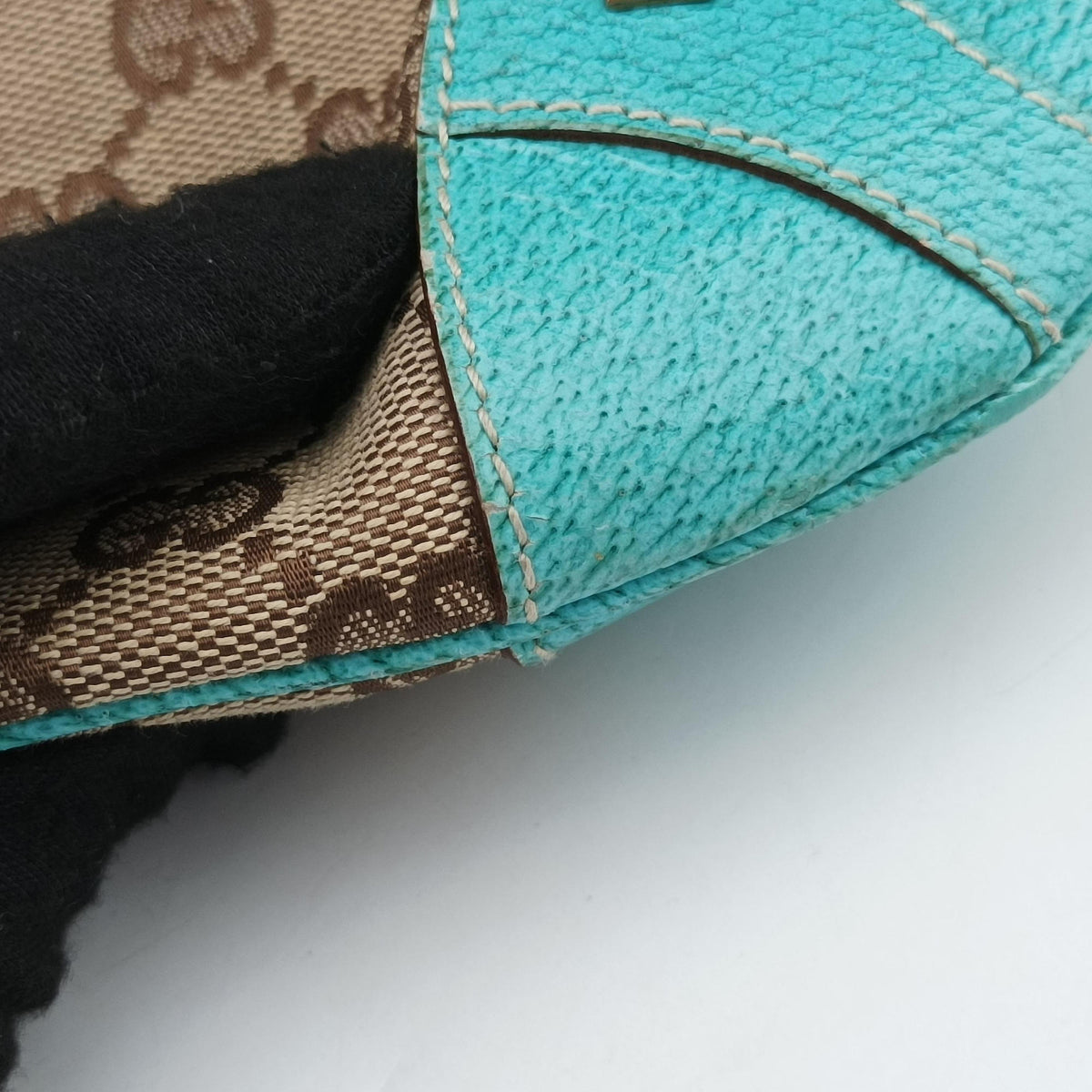 New Jackie khaki×blue canvas×leather 120888 ニュージャッキー カーキ×ブルー キャンバス×レザー 120888