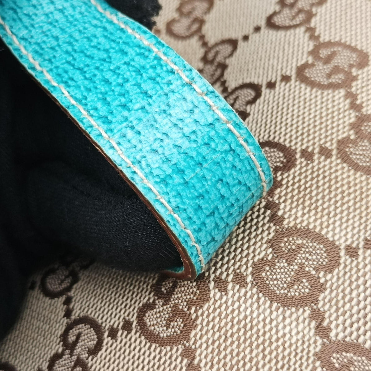 New Jackie khaki×blue canvas×leather 120888 ニュージャッキー カーキ×ブルー キャンバス×レザー 120888