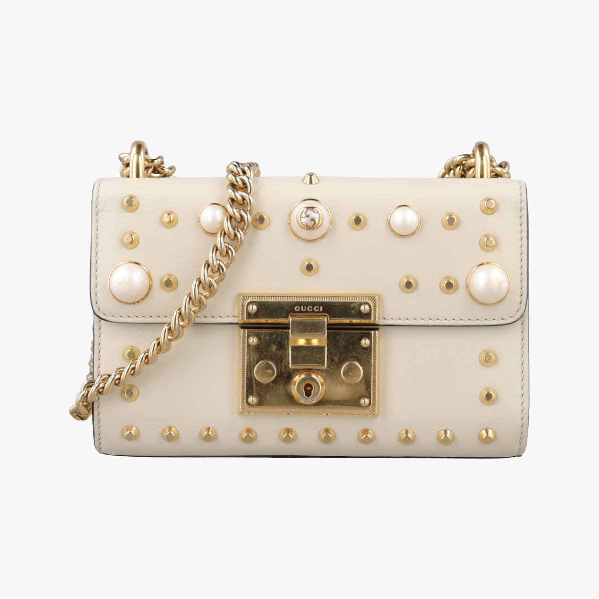 Padlock White Leather 432182 H022959896パドロック ホワイト レザー 432182 H022959896