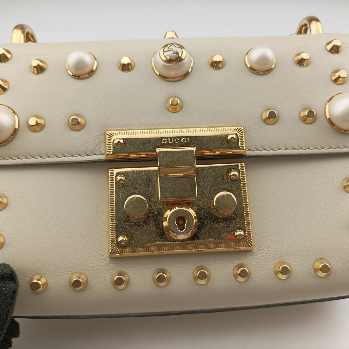 Padlock White Leather 432182 H022959896パドロック ホワイト レザー 432182 H022959896