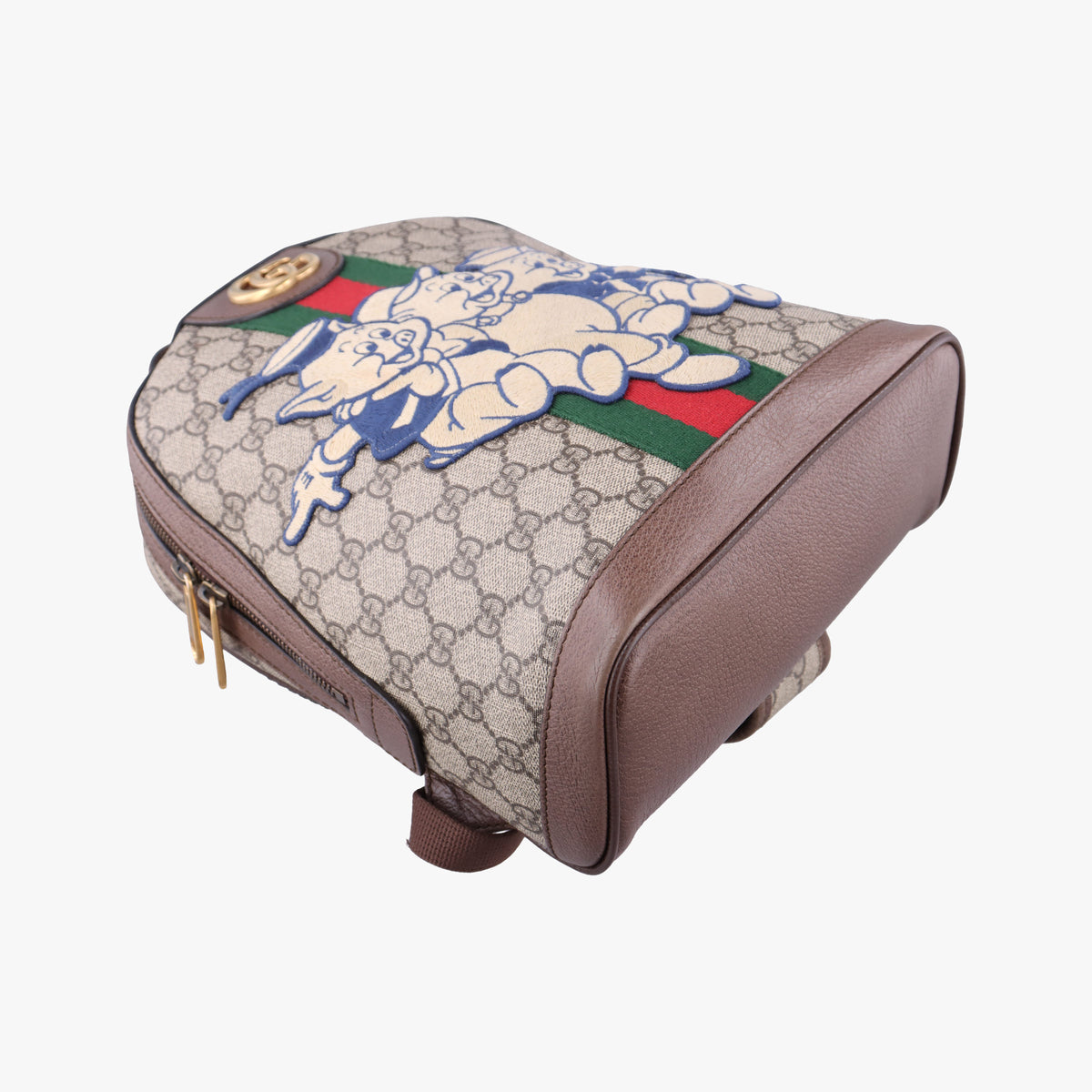 The Three Little Pigs Brown×Multicolour PVC coated canvas 552884 D027883526三匹のこぶた ブラウン×マルチカラー PVCコーティングキャンバス 552884 D027883526