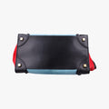 Vintage Celine Luggage Mini Shopper Blue Leather×Ponyhair  handbag | stylenewstar