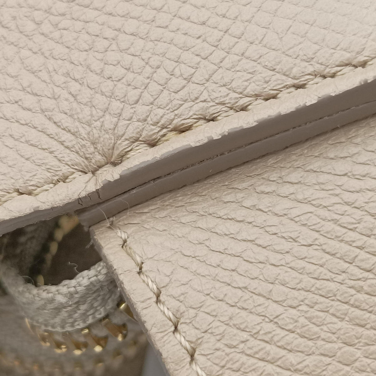 Belt Mini Beige Leather Lot number unknownベルトミニ ベージュ レザー 製番不明