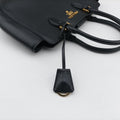 Pre-owned Prada Monochrome Black SAFFIANO Leather 1BA113 shoulderbag | stylenewstar