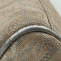 Pre-owned Fendi Zucchino Glitter Logo Silver canvas 8BL068 handbag | stylenewstar