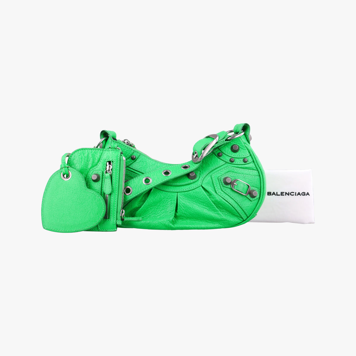 Pre-owned Balenciaga Le Cagole Green Leather  shoulderbag | stylenewstar
