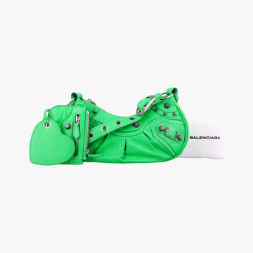 Pre-owned Balenciaga Le Cagole Green Leather  shoulderbag | stylenewstar