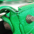Pre-owned Balenciaga Le Cagole Green Leather  shoulderbag | stylenewstar