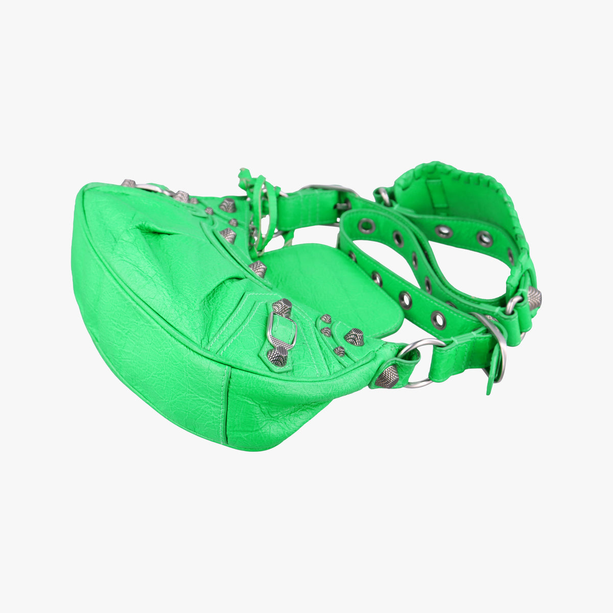 Pre-owned Balenciaga Le Cagole Green Leather  shoulderbag | stylenewstar