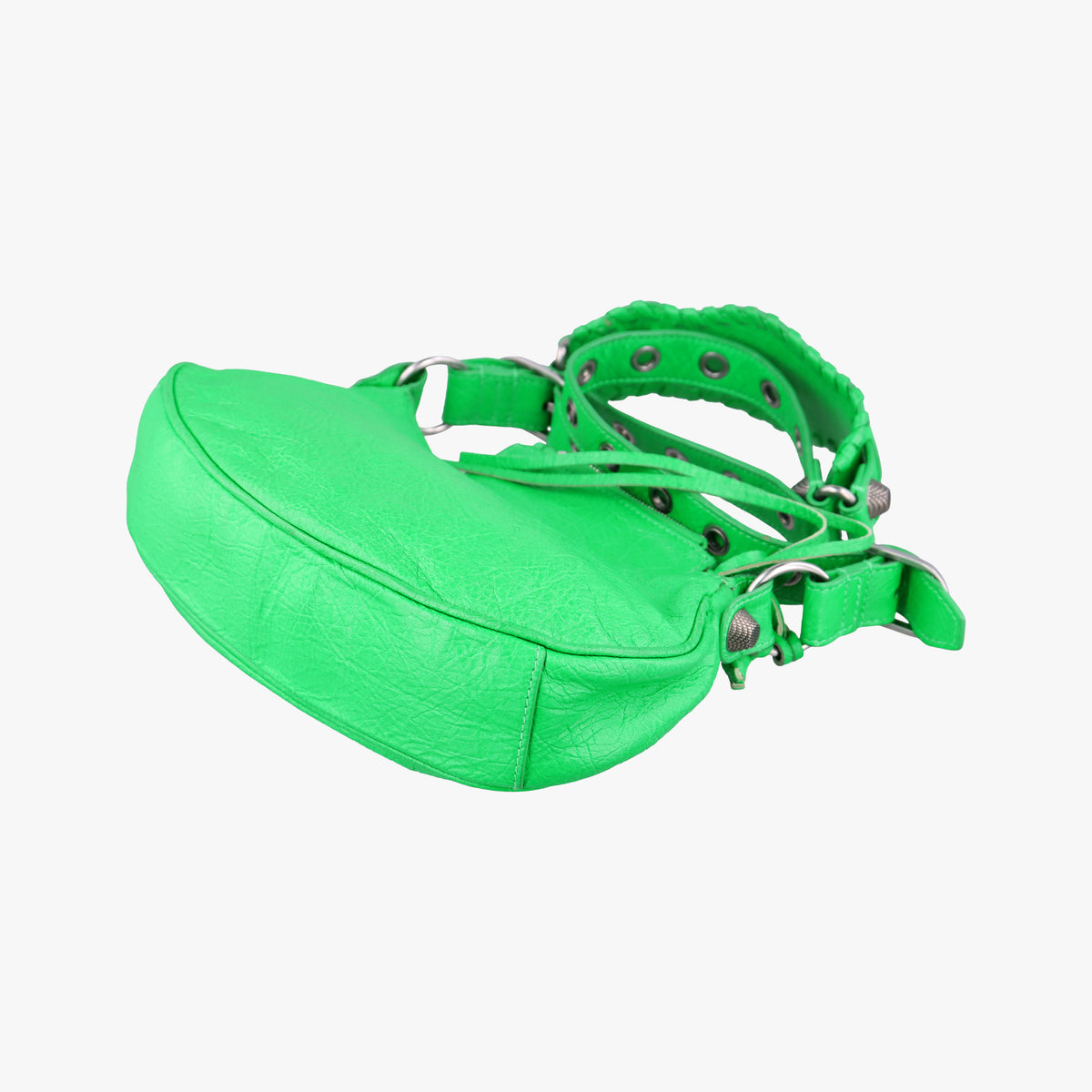 Pre-owned Balenciaga Le Cagole Green Leather  shoulderbag | stylenewstar
