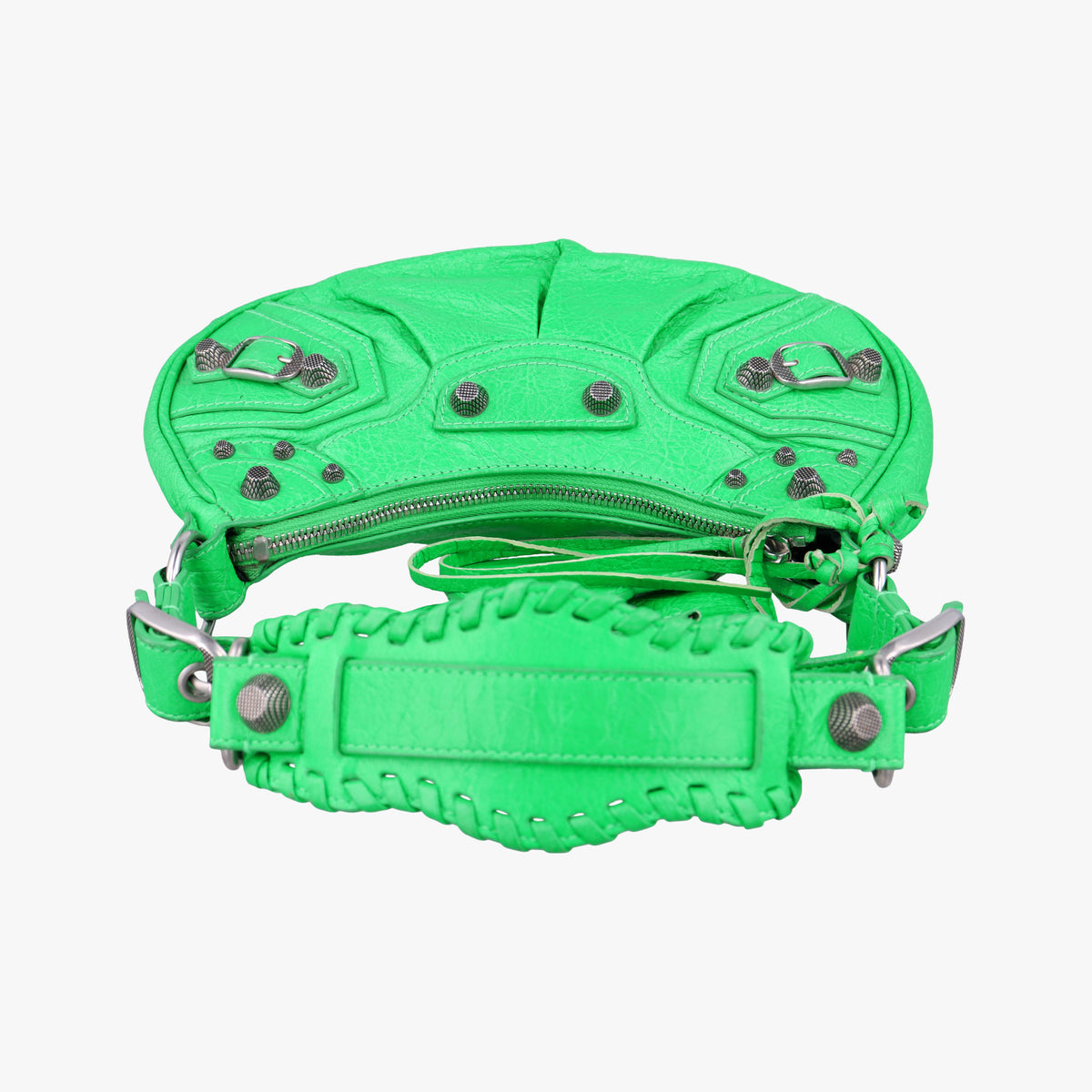 Pre-owned Balenciaga Le Cagole Green Leather  shoulderbag | stylenewstar