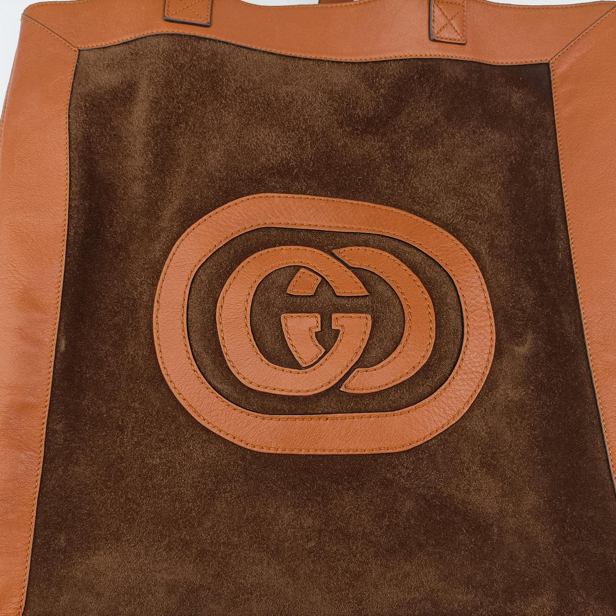 Pre-owned Gucci Ophidia Tote Brown Suede x Leather 519335 shoulderbag | stylenewstar