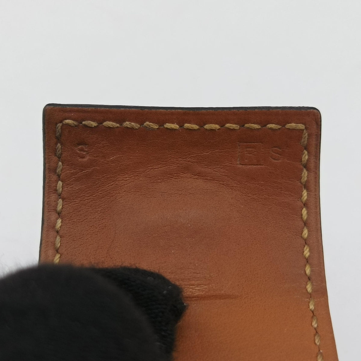 Pre-owned Hermes Collier de Chien Blue×golden Leather × GP  bangle/wristband | stylenewstar