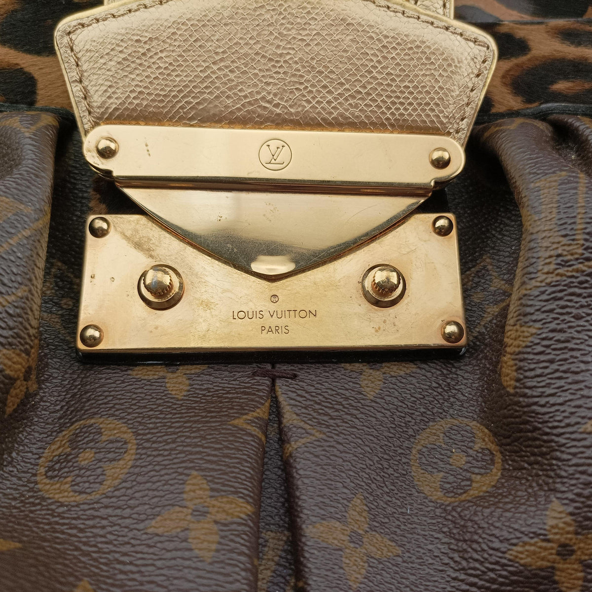 Leopard Polly Monogram Leopard Python leather×pony M95282 AR1006ヒョウ ポリー モノグラム レオパード パイソンレザー×ハラコ M95282 AR1006