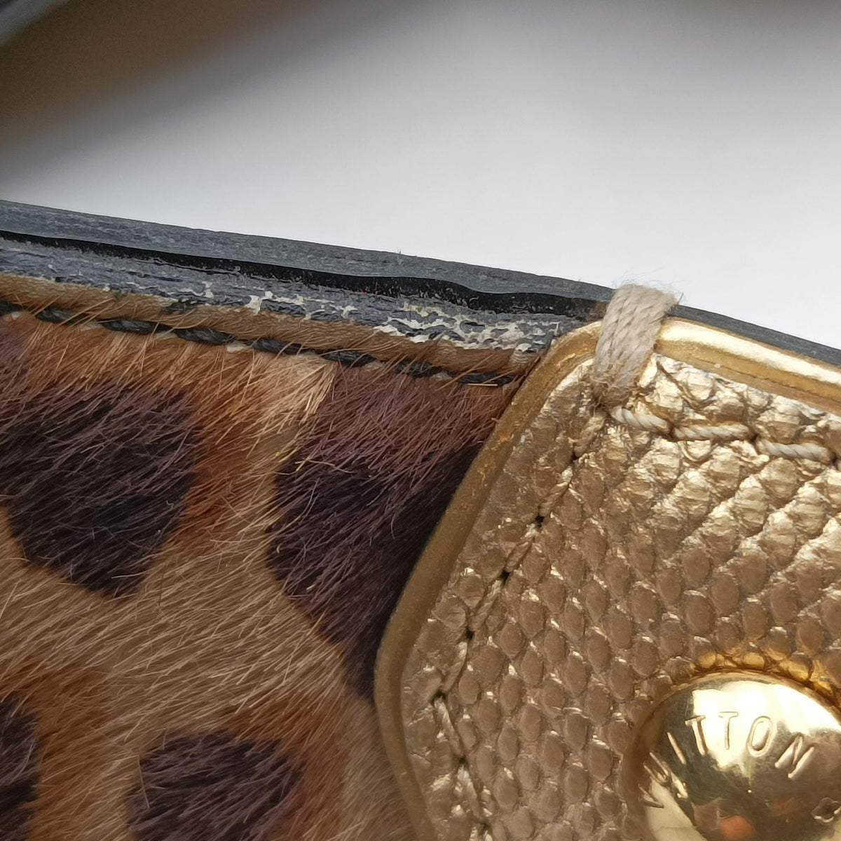 Leopard Polly Monogram Leopard Python leather×pony M95282 AR1006ヒョウ ポリー モノグラム レオパード パイソンレザー×ハラコ M95282 AR1006