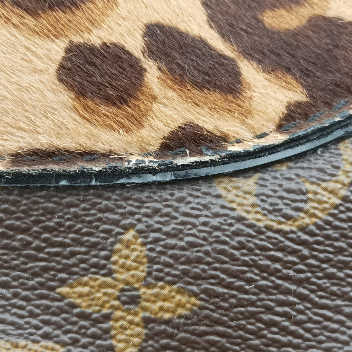 Leopard Polly Monogram Leopard Python leather×pony M95282 AR1006ヒョウ ポリー モノグラム レオパード パイソンレザー×ハラコ M95282 AR1006