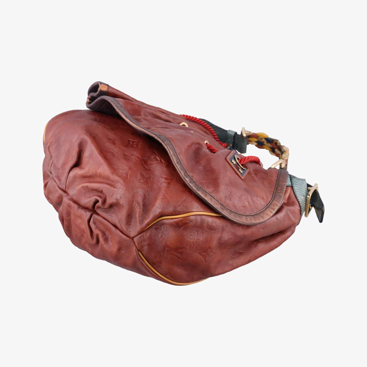 Secondhand Louis Vuitton Kalahari GM Brown Monogram Epice ×Python M97002 shoulderbag | stylenewstar