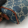 Secondhand Gucci OPHIDIA Blue×Black Denim×leather 517350 shoulderbag | stylenewstar