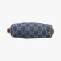 Secondhand Gucci OPHIDIA Blue×Black Denim×leather 517350 shoulderbag | stylenewstar