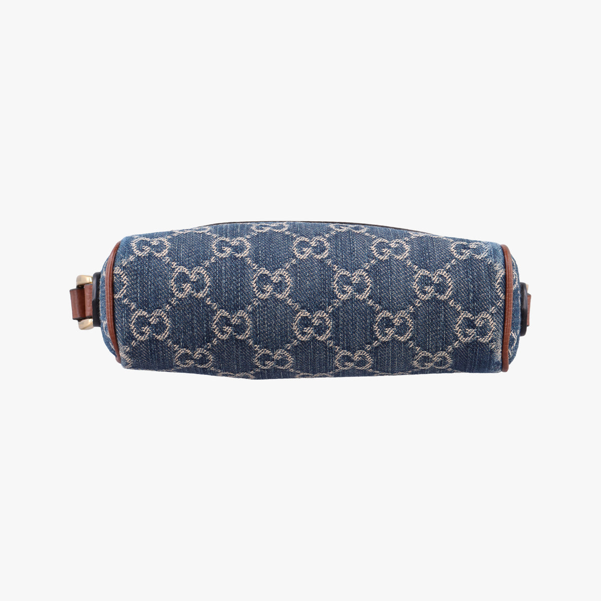 Secondhand Gucci OPHIDIA Blue×Black Denim×leather 517350 shoulderbag | stylenewstar