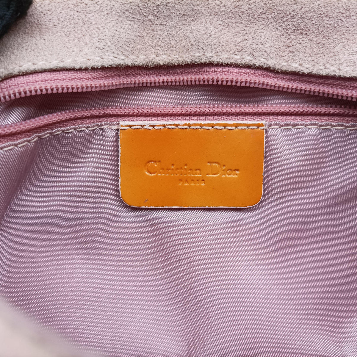 Secondhand Christian Dior Marispearl Pink Suede  shoulderbag | stylenewstar