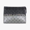 Pochette Voyage MM Black x Silver Monogram Split M63039 SP1128ポシェット ヴォワヤージュ MM ブラック x シルバー モノグラム スプリット M63039 SP1128