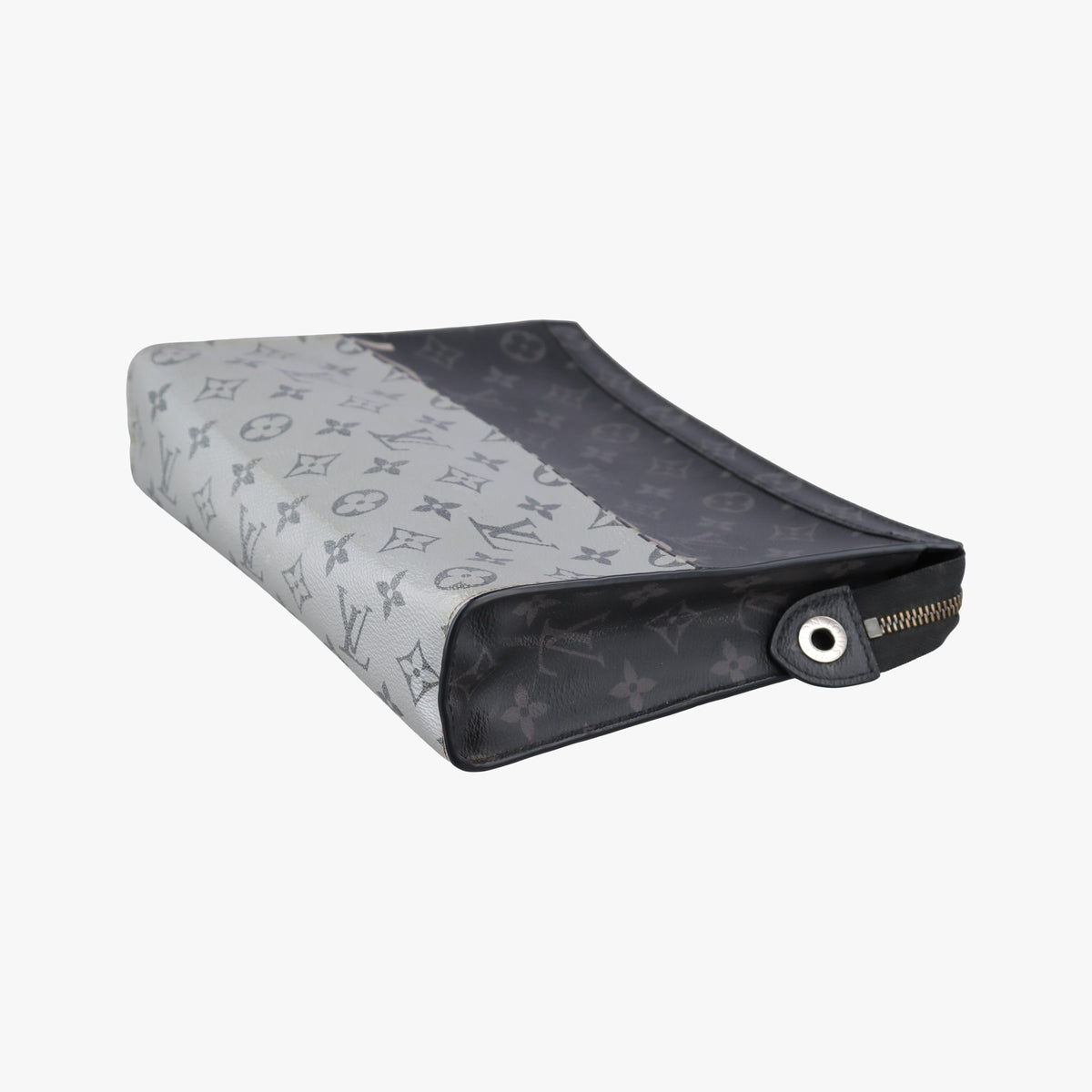 Pochette Voyage MM Black x Silver Monogram Split M63039 SP1128ポシェット ヴォワヤージュ MM ブラック x シルバー モノグラム スプリット M63039 SP1128