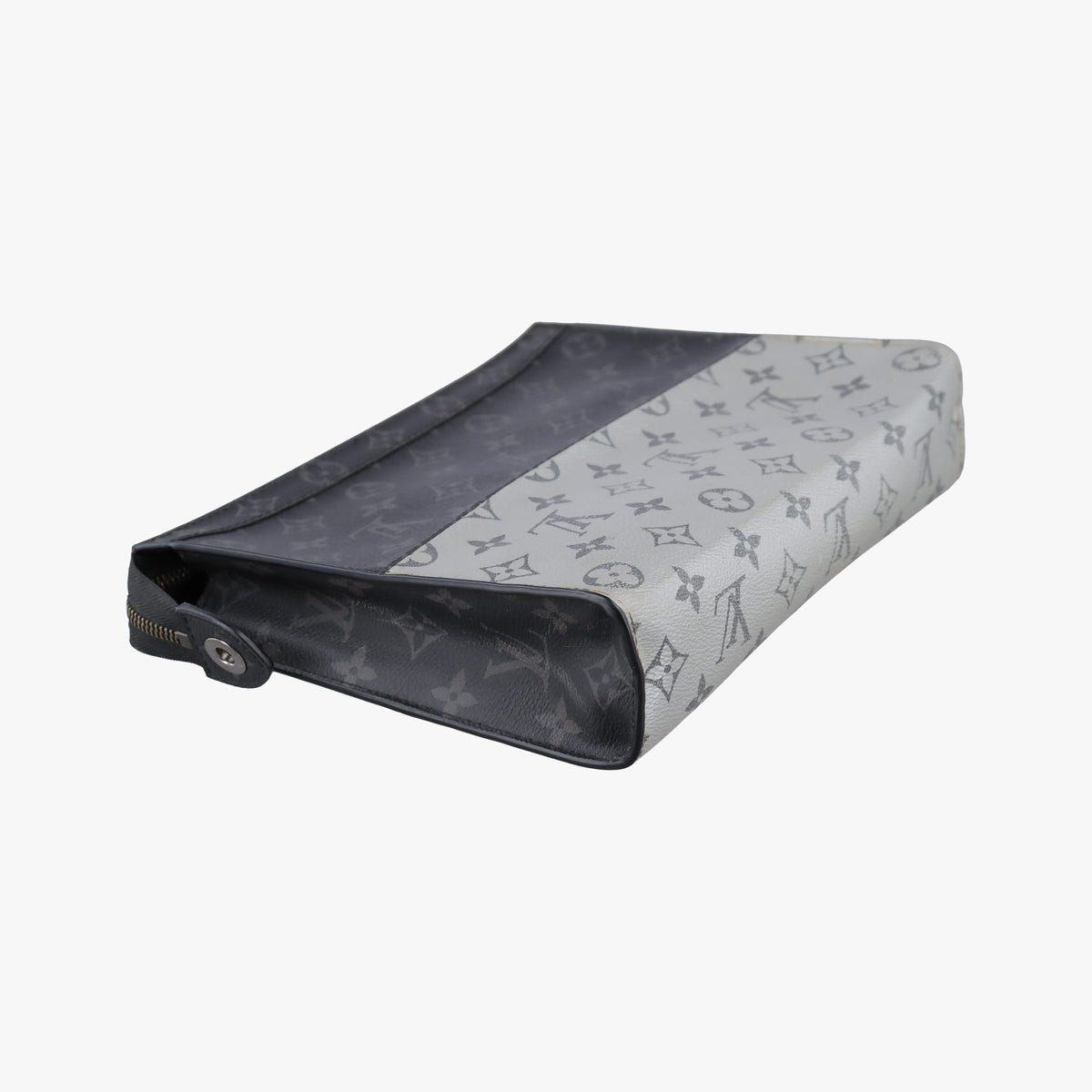 Pochette Voyage MM Black x Silver Monogram Split M63039 SP1128ポシェット ヴォワヤージュ MM ブラック x シルバー モノグラム スプリット M63039 SP1128