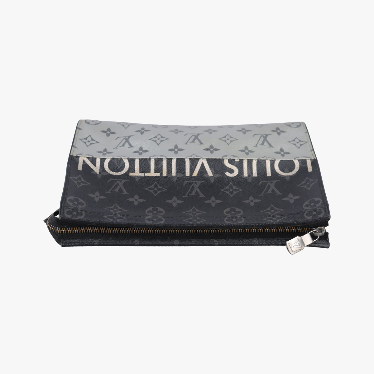 Pochette Voyage MM Black x Silver Monogram Split M63039 SP1128ポシェット ヴォワヤージュ MM ブラック x シルバー モノグラム スプリット M63039 SP1128