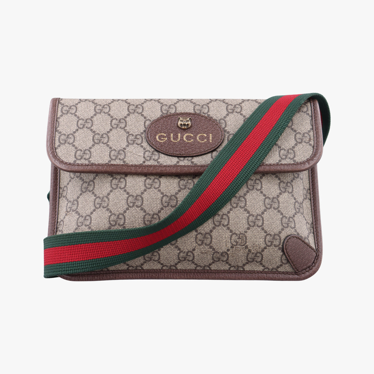 NEO VINTAGE GG Supreme beige×Brown PVC coated canvas×Leather 493930 H028447112ネオ ヴィンテージ GGスプリーム ベージュ×ブラウン PVCコーティングキャンバス×レザー 493930 H028447112