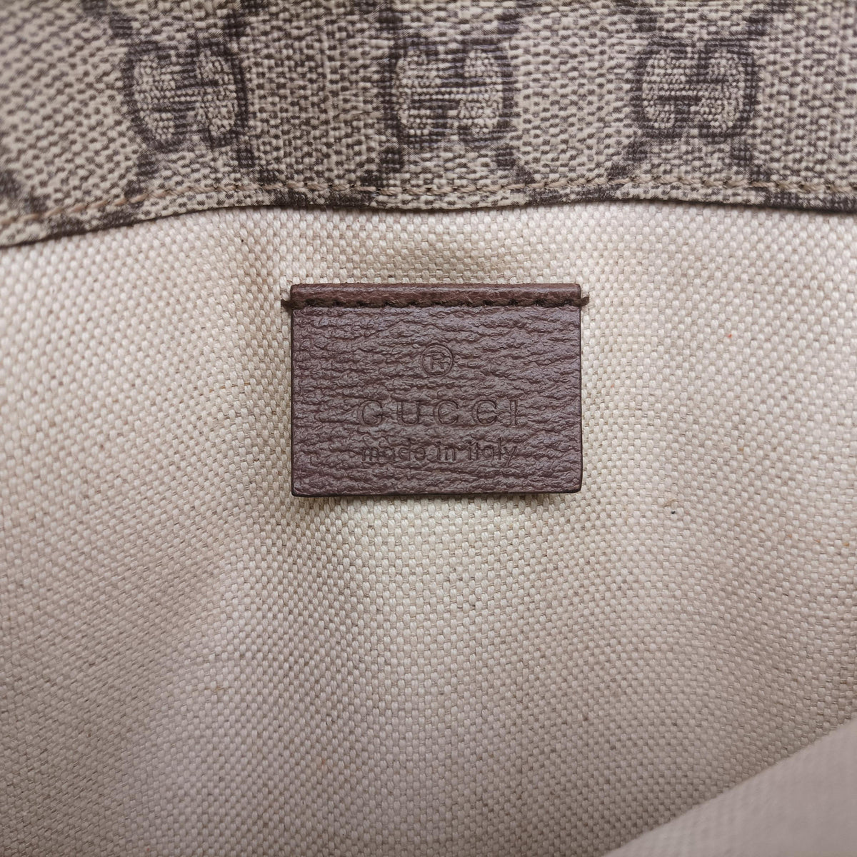 NEO VINTAGE GG Supreme beige×Brown PVC coated canvas×Leather 493930 H028447112ネオ ヴィンテージ GGスプリーム ベージュ×ブラウン PVCコーティングキャンバス×レザー 493930 H028447112