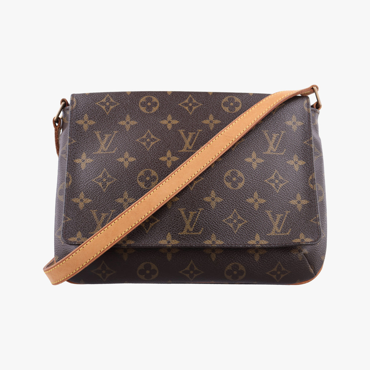 Pre-owned Louis Vuitton Musette Tango Brown Monogram Canvas M51388 shoulderbag | stylenewstar