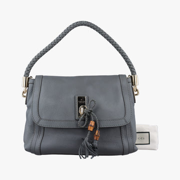 Pre-owned Gucci Bella Grey Leather 282301 shoulderbag | stylenewstar