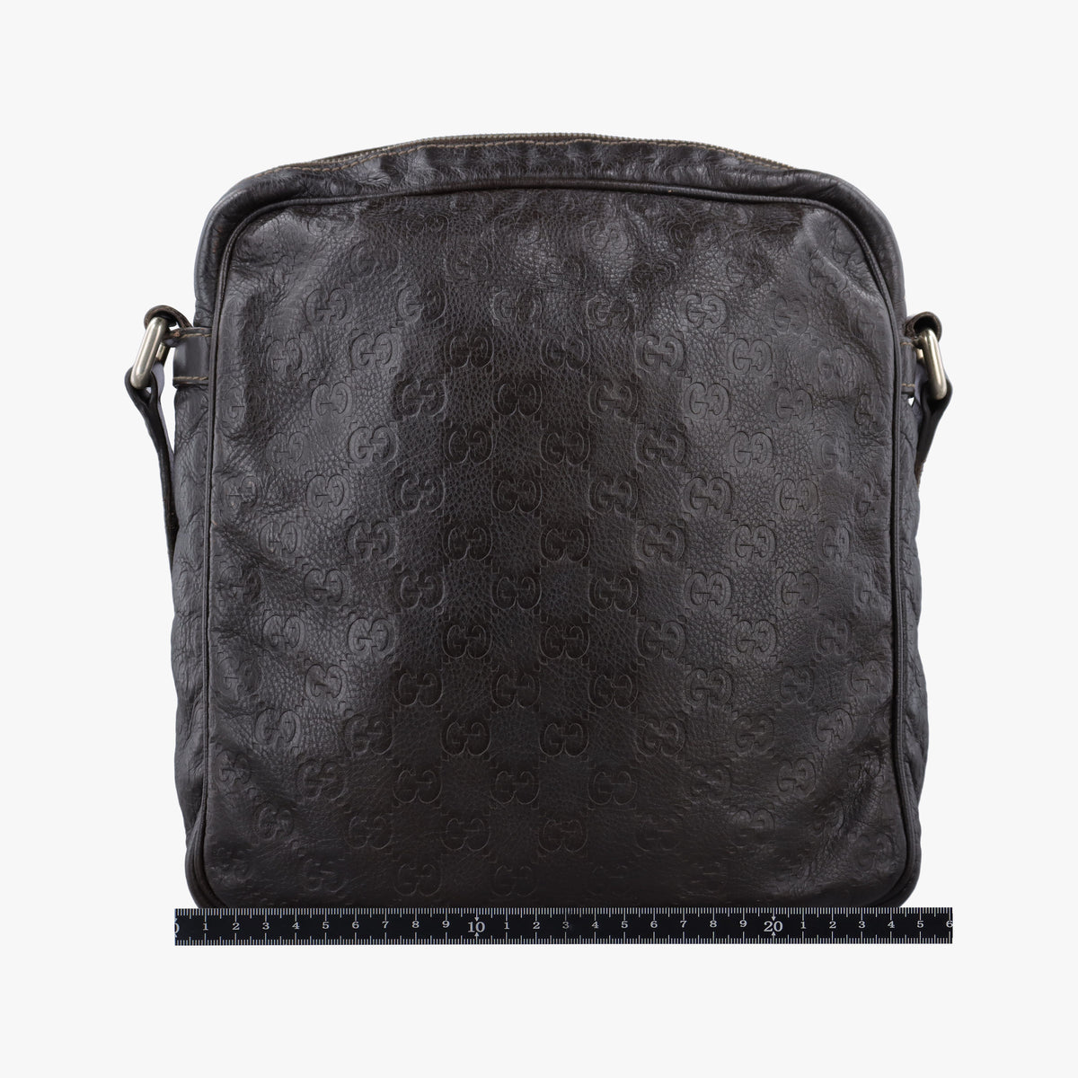 Pre-owned Gucci Guccissima Messenger Brown leather 201448 shoulderbag | stylenewstar