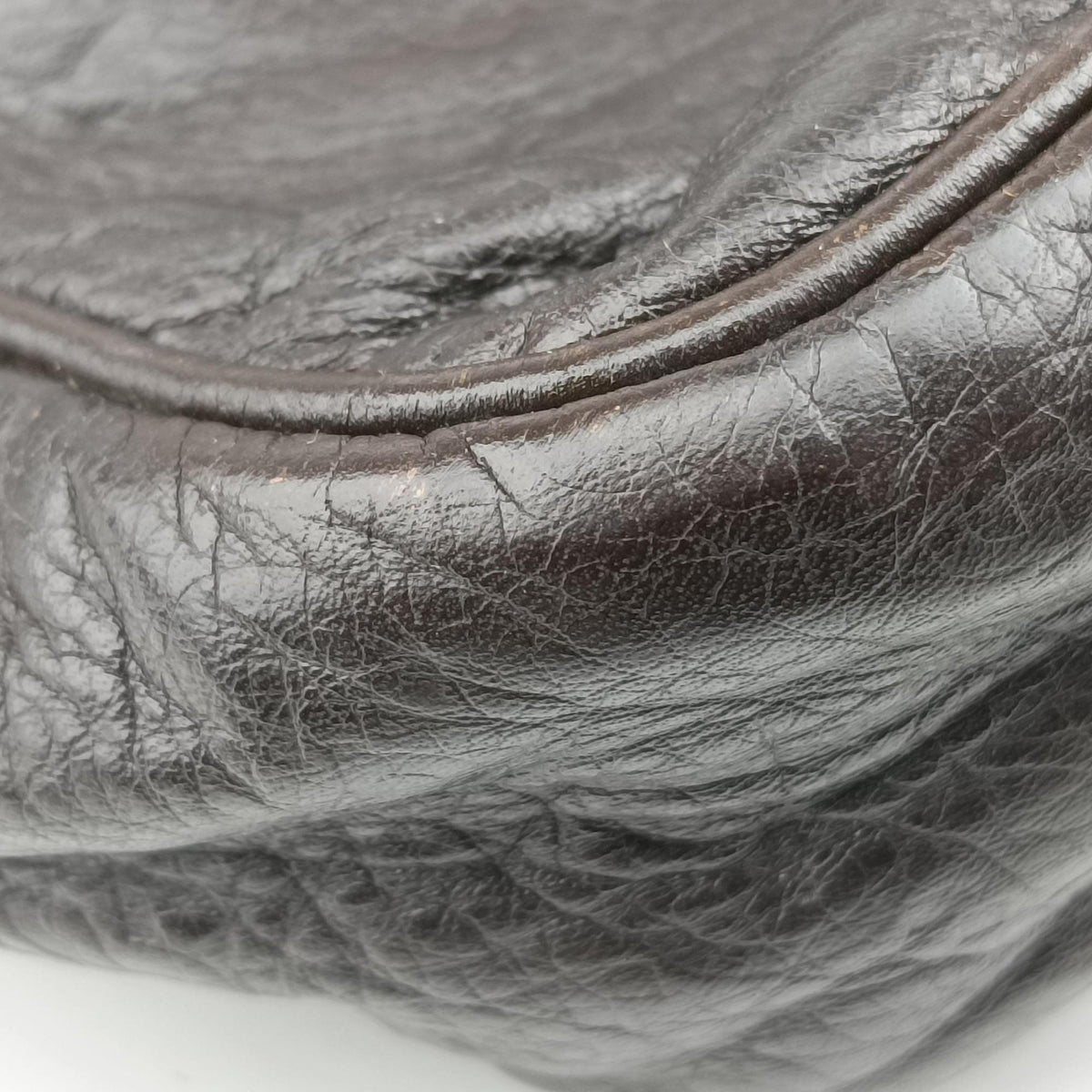 Pre-owned Gucci Guccissima Messenger Brown leather 201448 shoulderbag | stylenewstar