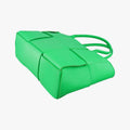 Pre-owned Bottega Veneta THE ARCO Tote Medium Green lambskin  handbag | stylenewstar